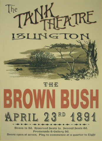 prop theatre poster brown bush diary of a nobody victorian pastiche